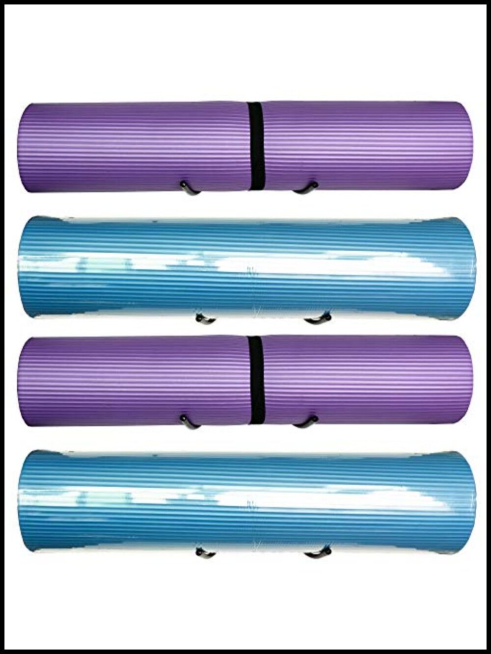 Wall Mount Yoga Mat and Foam Roller Rack Storage Holder 4 Pack